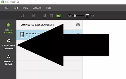 Calculator Explorer TI-Connect CE