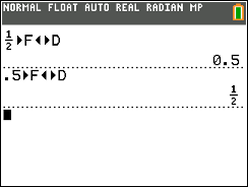 Using the fraction to decimal convertor